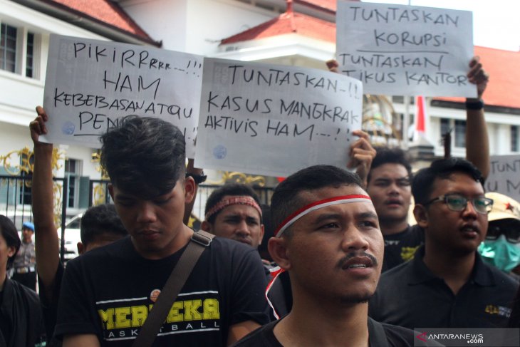 Unjuk rasa Hari HAM di Malang