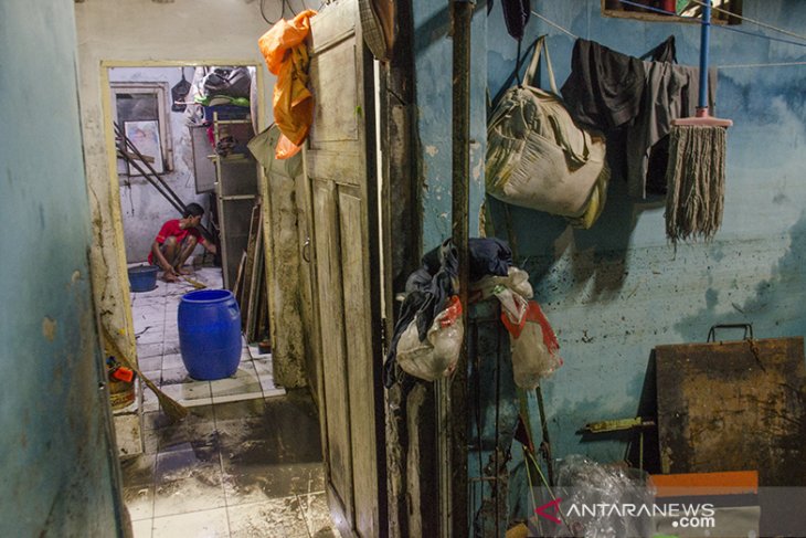 Pasca banjir luapan kawasan Cibadak Bandung 