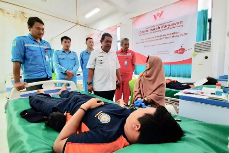 Ratusan karyawan WHW ikut donor darah