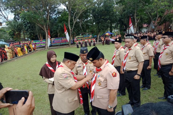 Bupati Langkat tekankan pendidikan watak dan kepribadian kepada pramuka