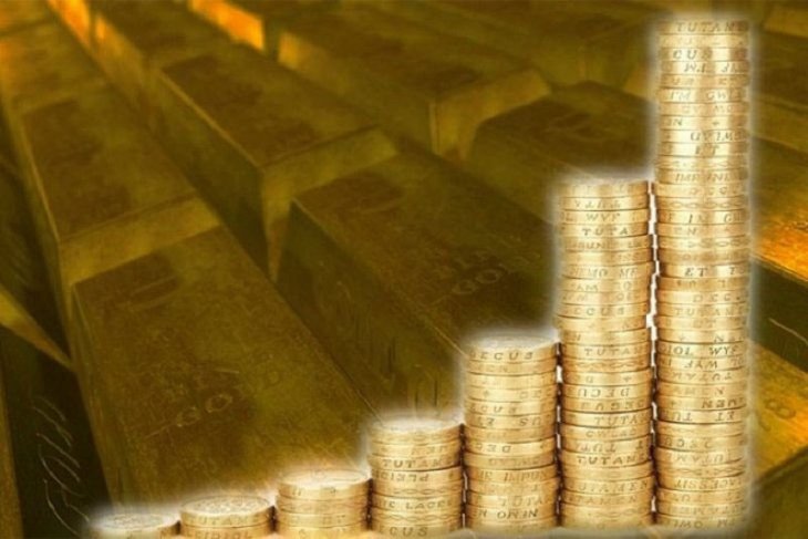 Emas naik 16 dolar, setelah dolar AS jatuh dari tertinggi dua bulan