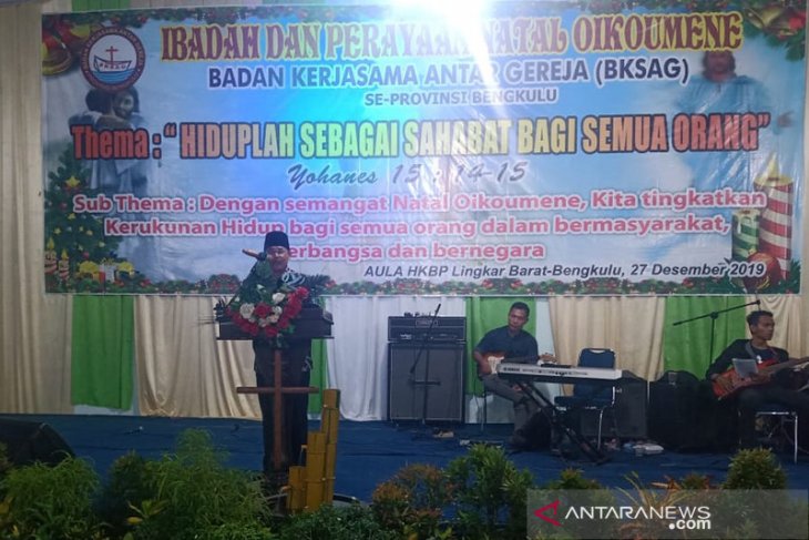 Ribuan umat kristiani Bengkulu hadiri Natal Oikumene