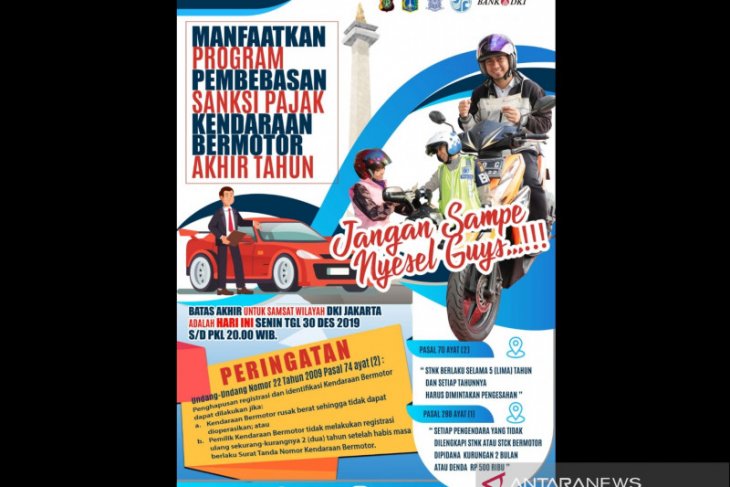 Bapenda DKI Jakarta minta warga bayar pajak kendaraan ...