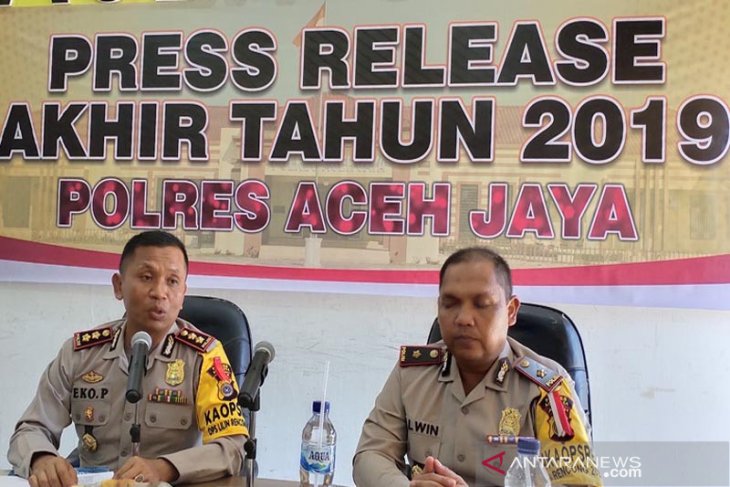 Selama 2019 Kasus kriminal di Aceh Jaya menurun, Laka Lantas meningkat