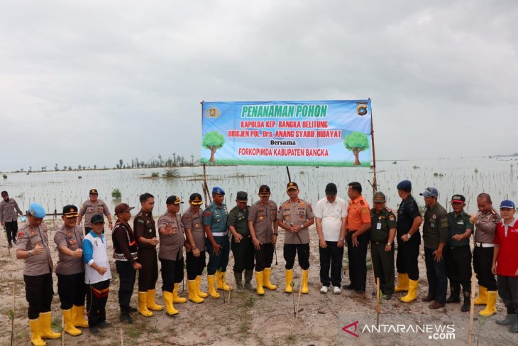 Kapolda Babel apresiasi inisiatif Kapolres Bangka tanam ribuan pohon