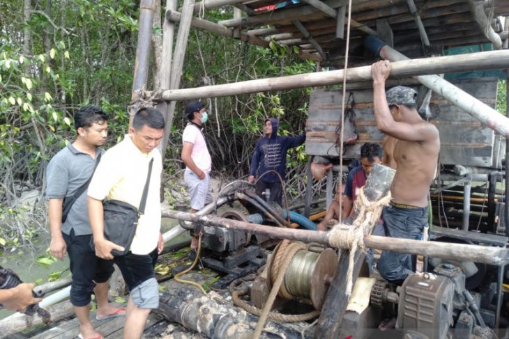 Polres Bangka tertibkan tambang ilegal di aliran sungai Perimping