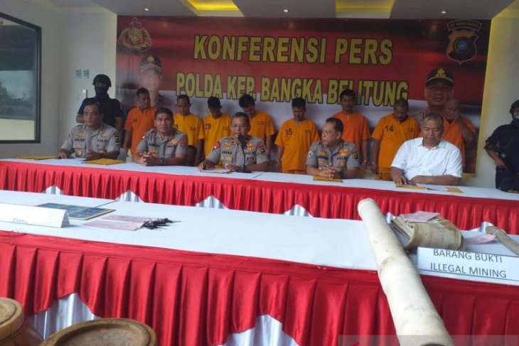 Polda Babel amankan lima pelaku tambang ilegal