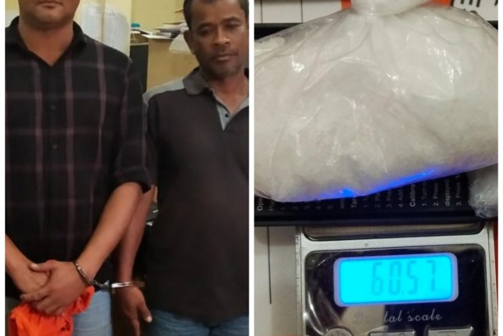Menyamar jadi pembeli, Polisi tangkap dua pemilik sabu-sabu 60,57 gram