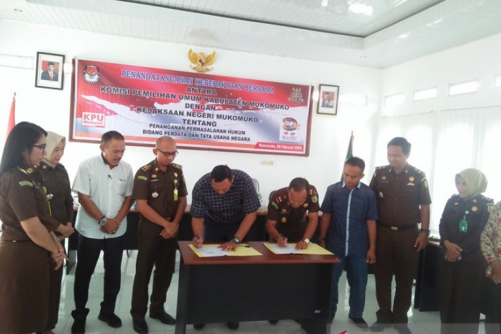 KPU Mukomuko kerja sama Kejari penanganan hukum perdata