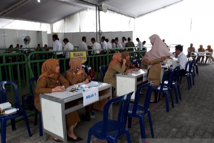 Saat tes CPNS Kabupaten Kediri, puluhan peserta tidak hadir