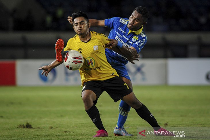 Pertandingan persahabatan Persib Bandung melawan Barito FC 