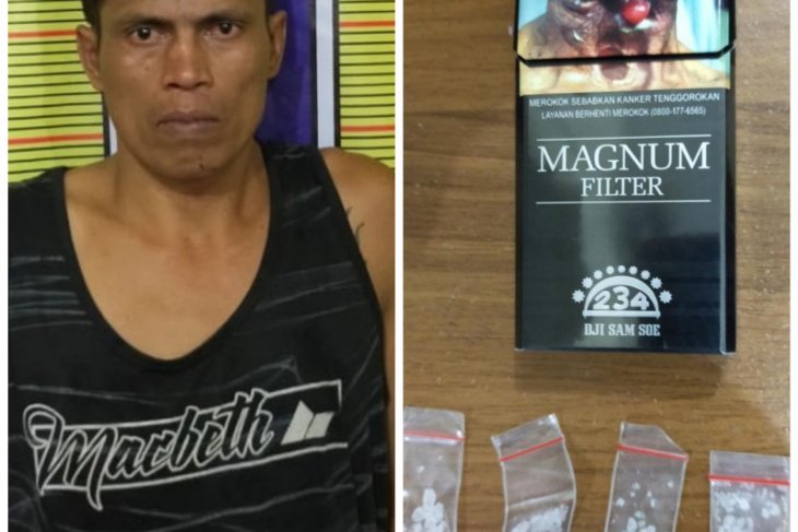 Satresnarkoba Polres Langkat amankan warga Gebang pengedar narkotika