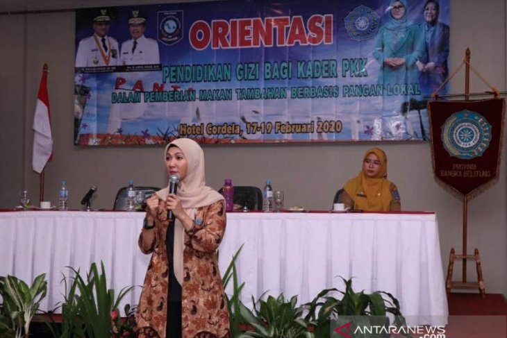 Jadi narasumber orientasi pendidikan gizi bagi kader PKK, Melati Erzaldi paparkan hal ini