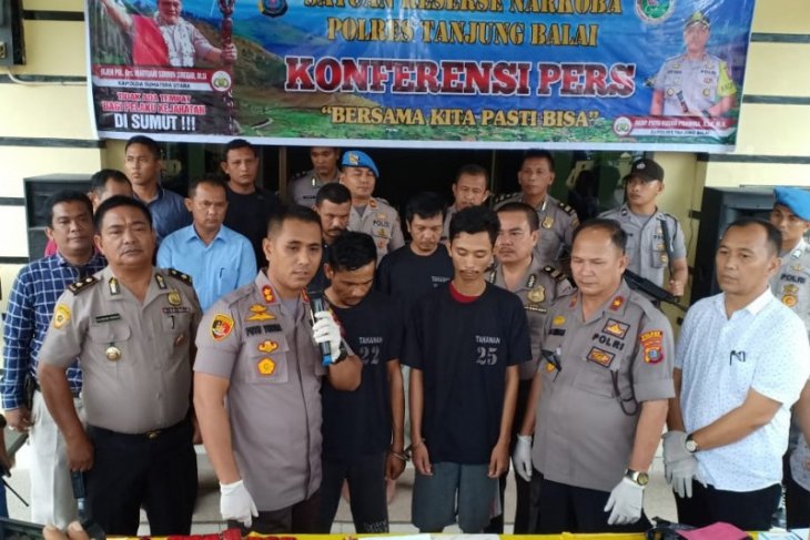 Polres Tanjung Balai sita sabu dan ekstasi asal Malaysia