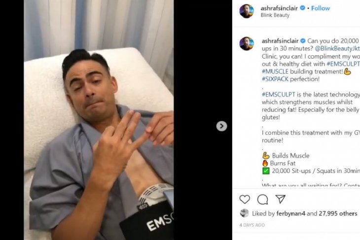 Empat hari sebelum meninggal, Ashraf Sinclair lakukan terapi