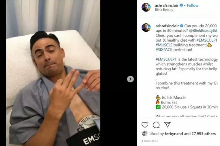Empat hari sebelum meninggal, Ashraf Sinclair lakukan terapi