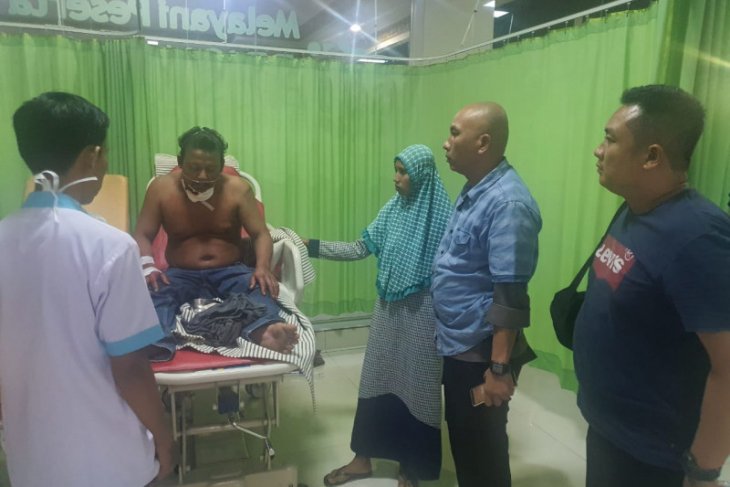 Korban pembacokan di Wampu Langkat dilarikan ke rumah sakit di Medan