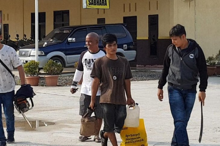 Pelaku pembakaran lahan diamankan Polres Tapteng