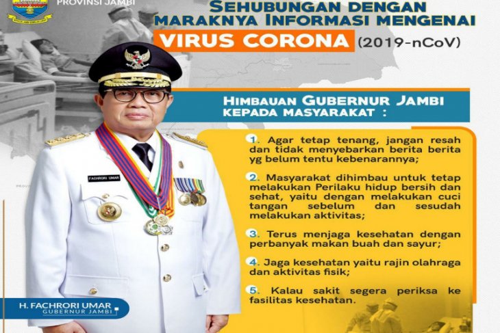 Gubernur Jambi instruksikan Dinkes tingkatkan deteksi virus Corona