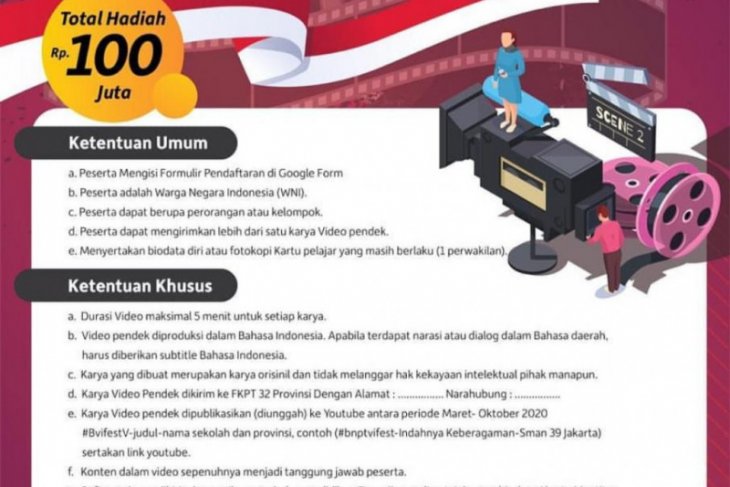 BNPT gelar lomba video pendek tingkat SLTA