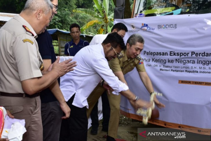 Mentan lepas ekspor perdana larva kering BSF ke Inggris