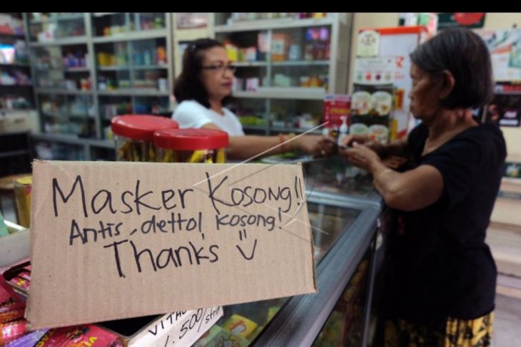 Masker dan antiseptik mulai langka di Bali