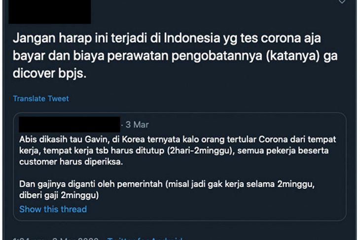 BPJS Kesehatan: Biaya kesehatan akibat Covid-19 ditanggung pemerintah