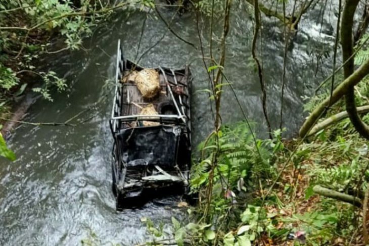 Mobil barang masuk jurang di Dolok Silau, satu penumpang
