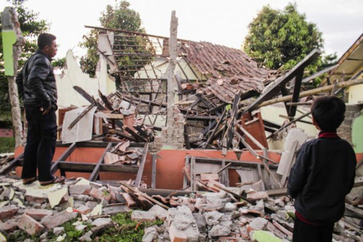 Kerusakan dampak gempa Sukabumi