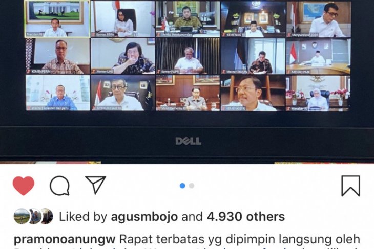President holds cabinet meeting via video conference
