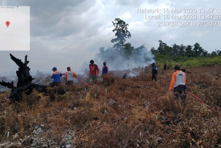 Lahan tidur terbakar di Aceh Selatan