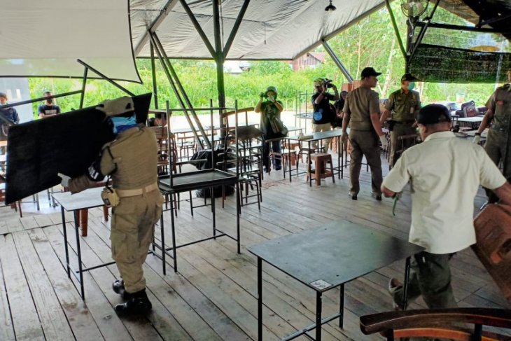 Satpol-PP Pontianak razia warkop dan kafe bandel cegah COVID-19