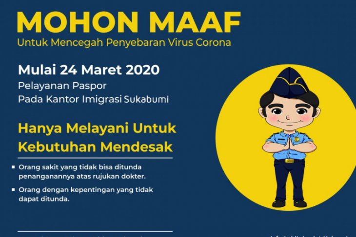 Kantor Imigrasi Sukabumi batasi pelayanan paspor