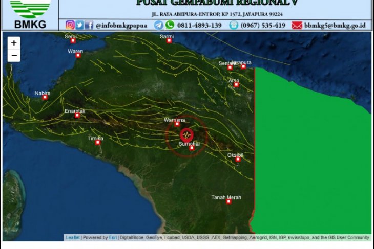 Gempa tektonik magnitudo 4,5 guncang Yahukimo