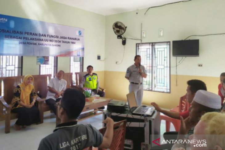 Jasa Raharja Babel sosialisasikan fungsi dan peran di Desa Penyak