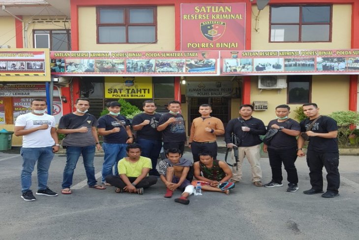 Satreskrim Polres Binjai ringkus tiga DPO spesialis pencurian, satu ditembak
