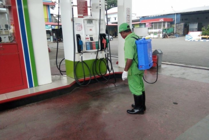 897 SPBU di Jatim disterilkan dengan cairan disinfektan