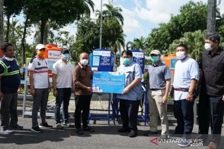 PT Timah serahkan instalasi cuci tangan ke Pemkot Pangkalpinang