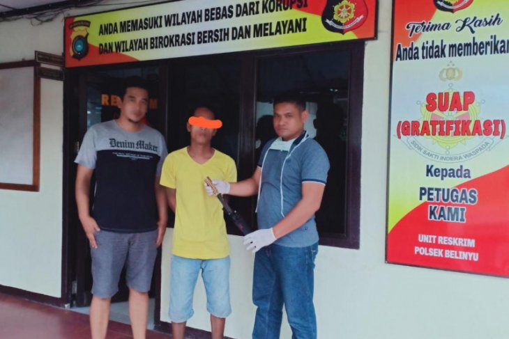Polres Bangka berhasil amankan pelaku tindak kejahatan senjata tajam