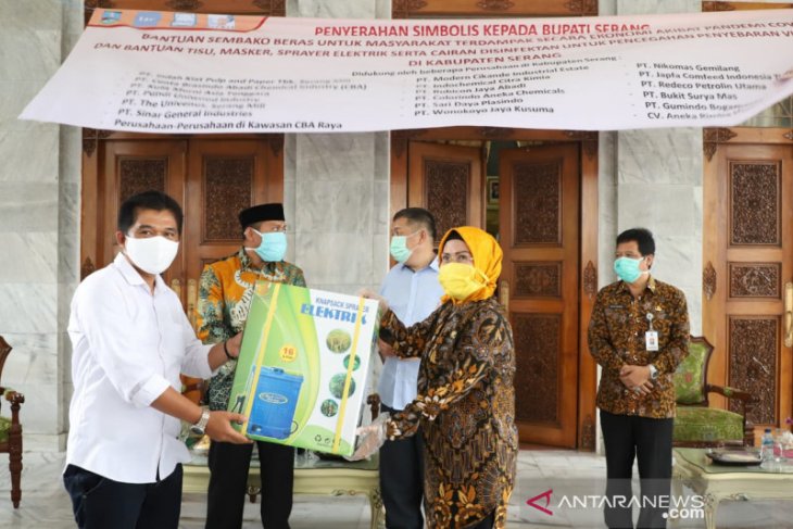 Sejumlah perusahaan di Kabupaten Serang bantu pemda tangani COVID-19