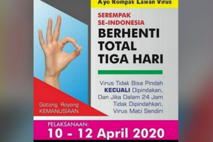 Postingan di medsos ajakan 3 hari berhenti aktivitas hoaks