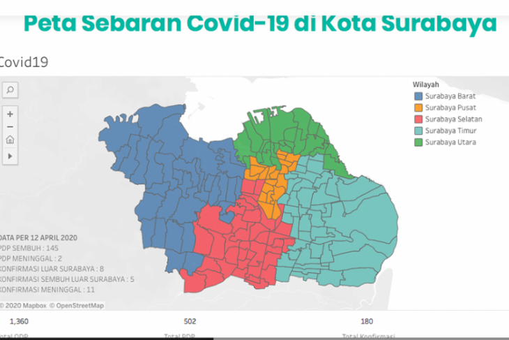 Kawasan Surabaya selatan masuk zona merah COVID19  ANTARA News Jawa Timur