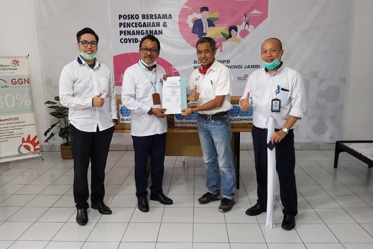 Sucofindo bantu APD dan vitamin melalui Gugus Tugas Bencana BUMN Jambi