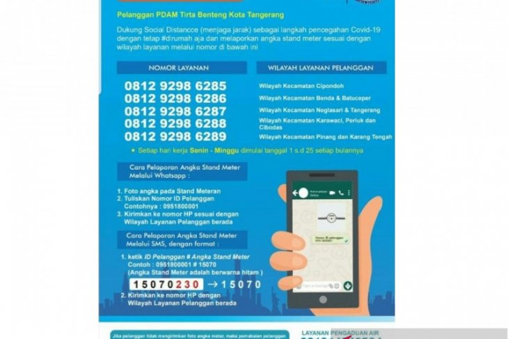 PSBB diberlakukan, PDAM Tangerang cek stand meter terpaksa secara online