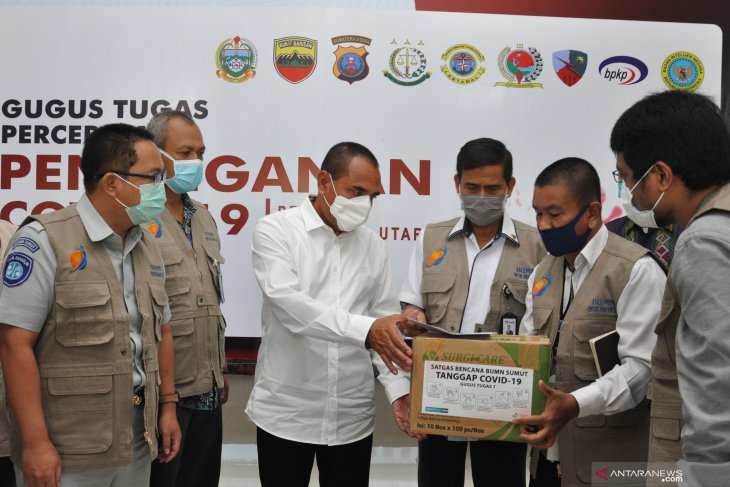 Bantuan Satgas Bencana BUMN Sumut PEDULI COVID-19