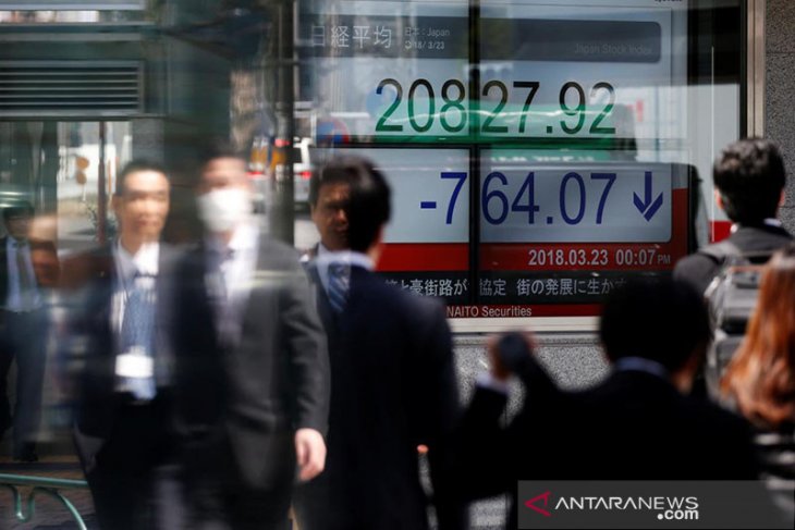 Saham Tokyo anjlok dipicu penurunan Wall Street