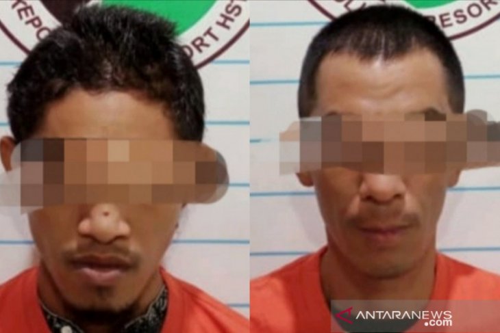Inilah dua tersangka Narkoba yang ditangkap di Komplek Griya Mandingin Barabai