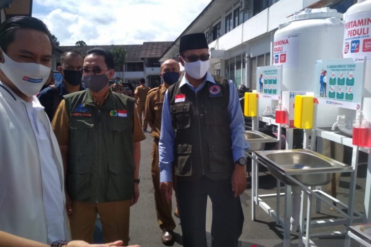 Pertamina salurkan bantuan CSR dukung penanggulangan COVID-19 di Sukabumi