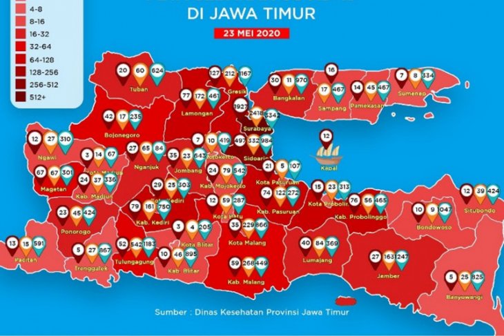 Jatim tambah 473 kasus COVID-19, Surabaya dekati 2.000 pasien positif