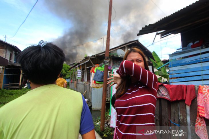 Kebakaran Rumah Padat Penduduk Di Banjarmasin